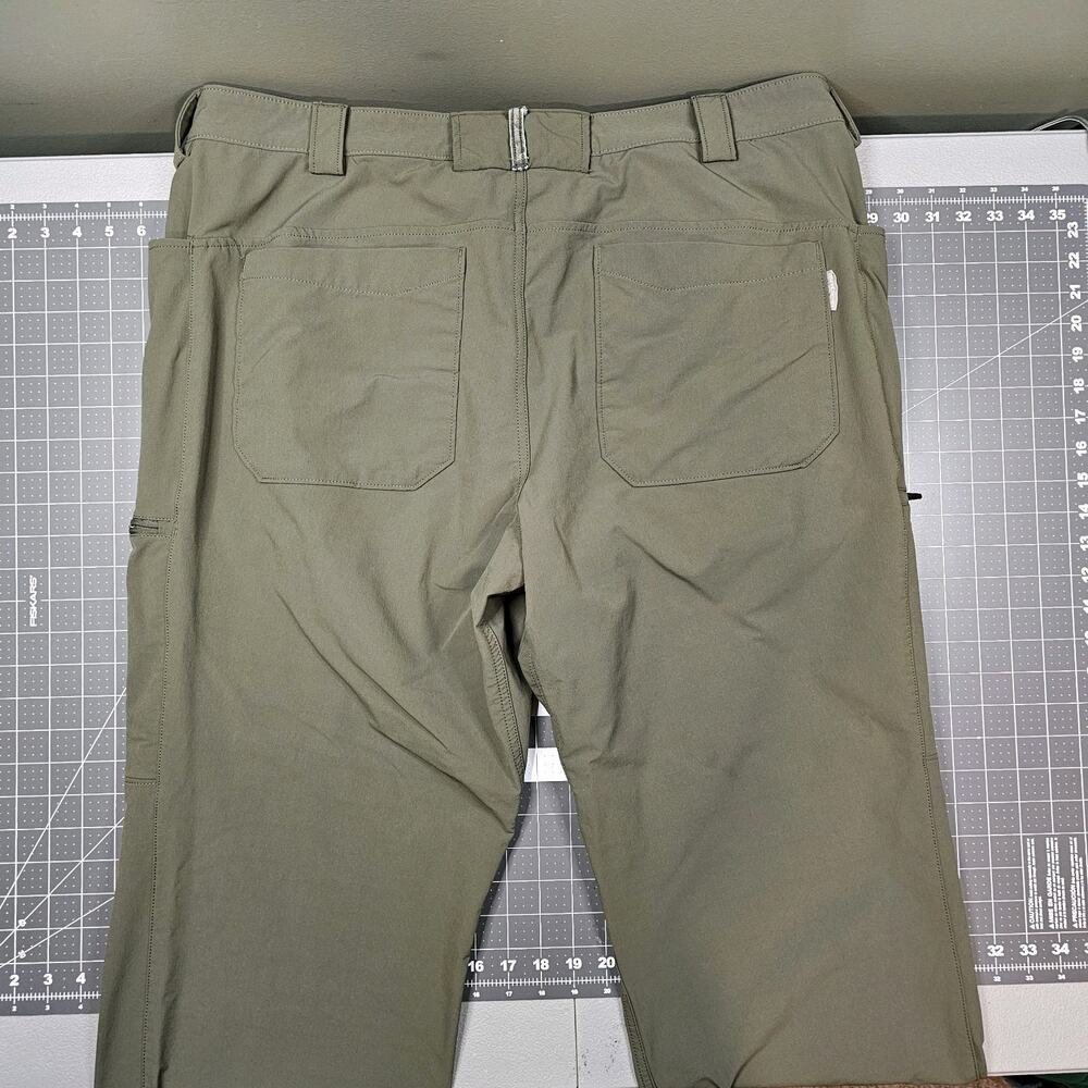 Duluth Trading Pants 42x30 Green Stretch Nylon Flexpedition Cargo Brown Workwear - Picture 8 of 16